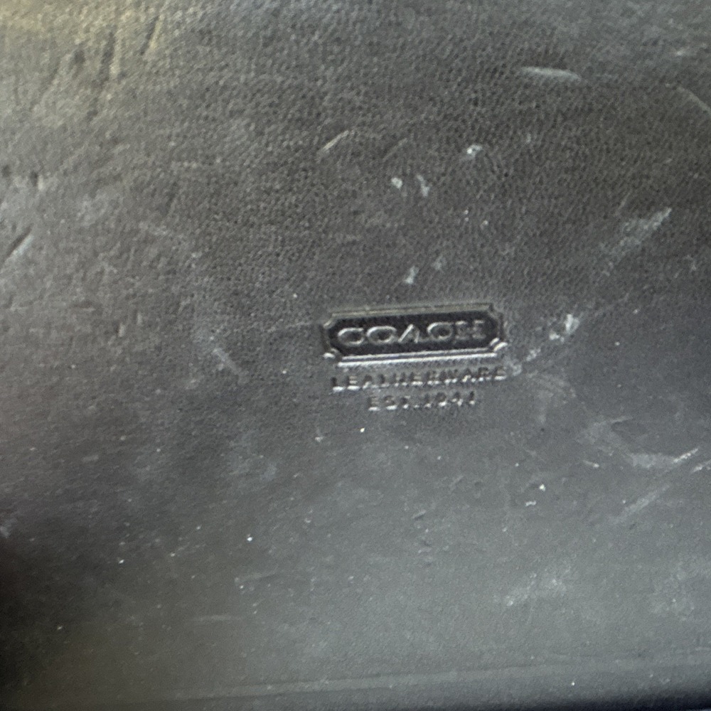 Vintage COACH Black Leather Valet Stash Box Desk Dresser Catch All Trinket Case - Picture 5 of 8